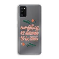 Optimistic flower girl: Samsung Galaxy A41 Transparant Hoesje