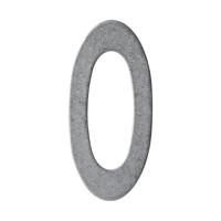 Intersteel Huisnummer 0Numbra 15cm RVS getrommeld - 0034.402040