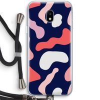 Memphis Shapes Pink: Samsung Galaxy J3 (2017) Transparant Hoesje met koord