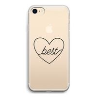 Best heart black: iPhone 7 Transparant Hoesje