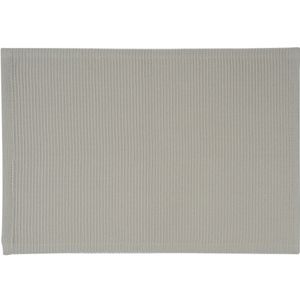 12x Rechthoekige placemats taupe stof 30 x 43 cm