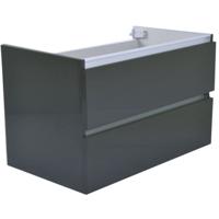 Wiesbaden Vision Badkamer Onderkast 80x46 cm Hoogglans Grijs