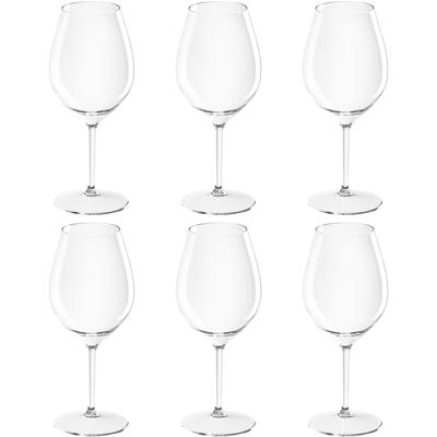 Santex onbreekbaar wijnglas - 8x - transparant - Trittan kunststof - 510 ml - camping - outdoor