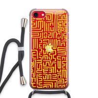 Majorelle Blue Print: iPhone SE 2020 Transparant Hoesje met koord