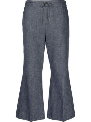Fabiana Filippi pantalon évasé à lien de resserrage - Bleu