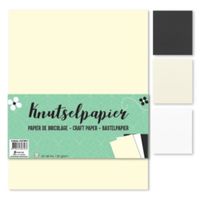 TOM knutselpapier junior A4 wit/ivoorwit/zwart 60 vellen - thumbnail