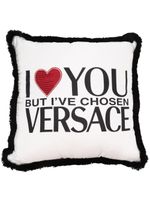 Versace coussin imprimé I Love You But - Blanc - thumbnail