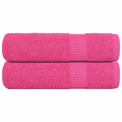 VidaXL Douchehanddoeken 2 st 70x140 cm 360 g/m² 100% katoen roze