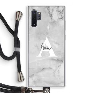 Ivory Marble: Samsung Galaxy Note 10 Plus Transparant Hoesje met koord