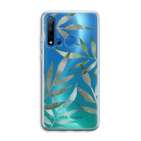 Tropical watercolor leaves: Huawei P20 Lite (2019) Transparant Hoesje
