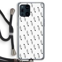 Pluimen: Oppo Find X3 Pro Transparant Hoesje met koord