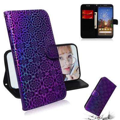 Voor Google pixel 3A effen kleur kleurrijke magnetische Buckle horizontale Flip PU lederen draagtas met houder & kaartsleuven & portemonnee & Lanyard
