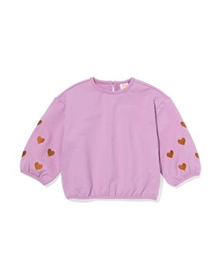 HEMA Babysweater hartjes paars (paars)