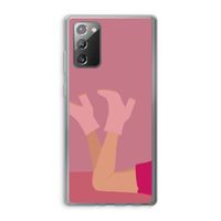 Pink boots: Samsung Galaxy Note 20 / Note 20 5G Transparant Hoesje