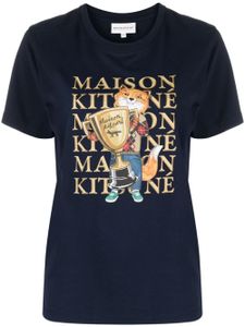 Maison Kitsuné t-shirt Fox Champion en coton - Bleu