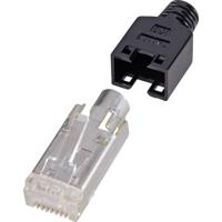 Renkforce H9540.4-10 RJ45-connector, afgeschermd CAT5e Stekker, recht Aantal polen: 8P8C Zwart 10 stuk(s) - thumbnail