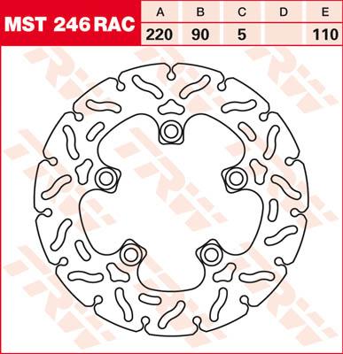TRW Remschijf, remschijven voor de moto, MST246RAC