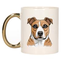 Cadeau mok voor honden liefhebbers - Stafordshire Bull terrier - Cartoon tekening - keramiek - 300 m