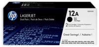HP Toner 12A, Q2612A Origineel 2-pack Zwart 4000 bladzijden Q2612AD - thumbnail