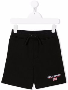 Ralph Lauren Kids short de sport à logo brodé - Noir