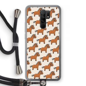 Pony: Xiaomi Redmi 9 Transparant Hoesje met koord