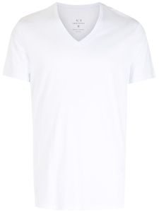 Armani Exchange t-shirt à col v - Blanc