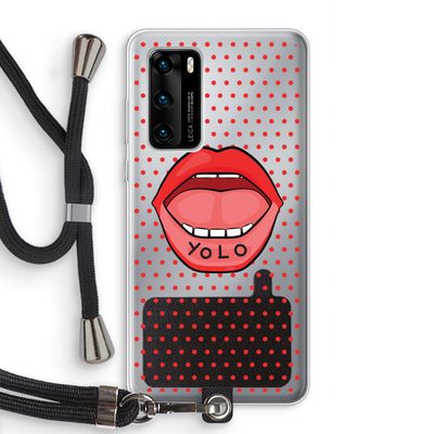Yolo Denise: Huawei P40 Transparant Hoesje met koord