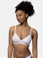 Niet voorgevormde Bh zonder beugel - Tiffany - Bralette met sluiting - Katoen