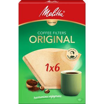 Melitta Original koffiefilters 1x6 Bruin 40 stuks bij Jumbo