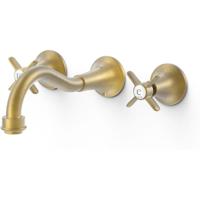 Wastafelkraan Tres Clasic | Inbouw | Mengkraan | Incl.Inbouwdeel | Vintage | Messing mat