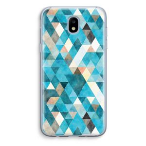 Gekleurde driehoekjes blauw: Samsung Galaxy J5 (2017) Transparant Hoesje
