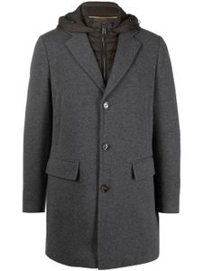 Moorer manteau en laine à simple boutonnage - Gris