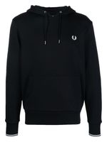 Fred Perry hoodie à logo brodé - Bleu - thumbnail