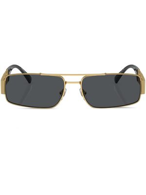 Versace Eyewear lunettes de soleil à monture rectangulaire Greca - Or