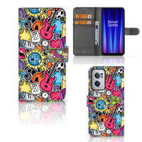 OnePlus Nord CE 2 Wallet Case met Pasjes Punk Rock - thumbnail