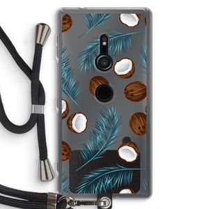 Kokosnoot roze: Sony Xperia XZ2 Transparant Hoesje met koord