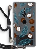 Kokosnoot roze: Sony Xperia XZ2 Transparant Hoesje met koord