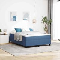 Boxspring bed Blauw 160 x 200 cm Katoenen stof