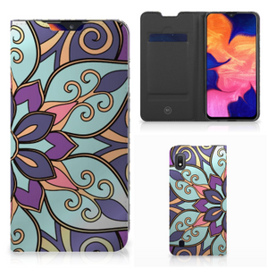 Samsung Galaxy A10 Smart Cover Purple Flower