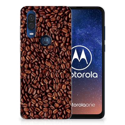 Motorola One Vision | Siliconen Case | Koffiebonen