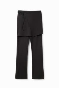 Rechte broek met rok - BLACK - L