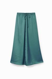 Gesatineerde midi-rok - GREEN - XL