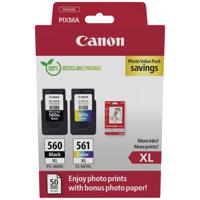 Canon Inktcartridge CRG PG-560XL/CL-561XL Photo Value Pack Origineel 2-pack Zwart, Cyaan, Magenta, Geel 3712C008 - thumbnail