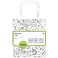 12x Knutsel papieren tassen / tasjes - om in te kleuren - kinderen