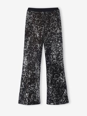 Meisjesbroek met pailletten zilver