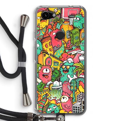 Vexx City: Pixel 3a Transparant Hoesje met koord