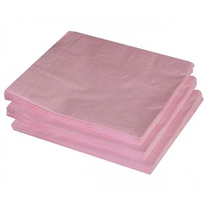 BBQ servetten lichtroze kleur 25x stuks