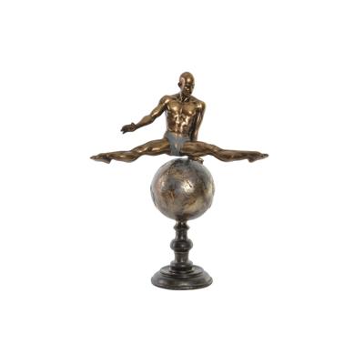 Decoratieve figuren DKD Home Decor Gouden Hars Gymnast Modern (36 x 19 x 46 cm)