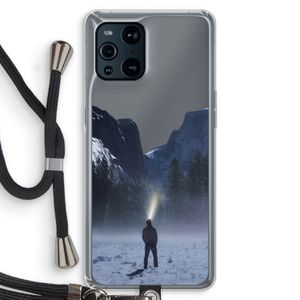 Wanderlust: Oppo Find X3 Transparant Hoesje met koord