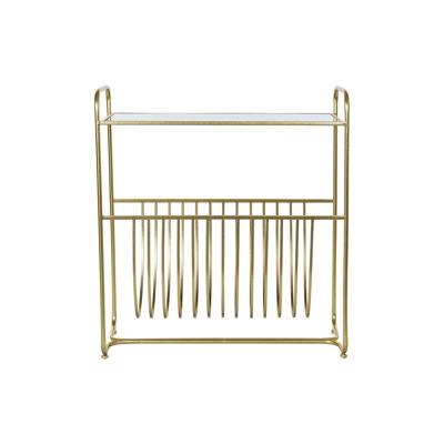 Tijdschriftenrek DKD Home Decor Spiegel Gouden Metaal (76 x 35 x 83 cm)